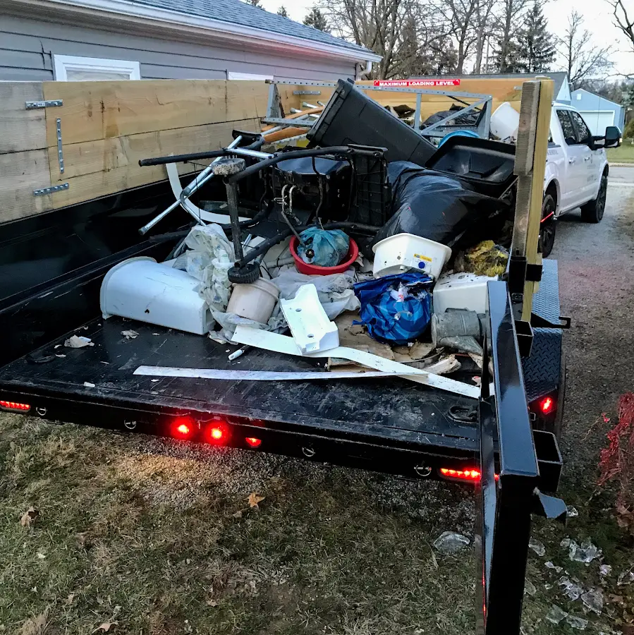 Roll-off dumpster delivered to a residential driveway in Canton
